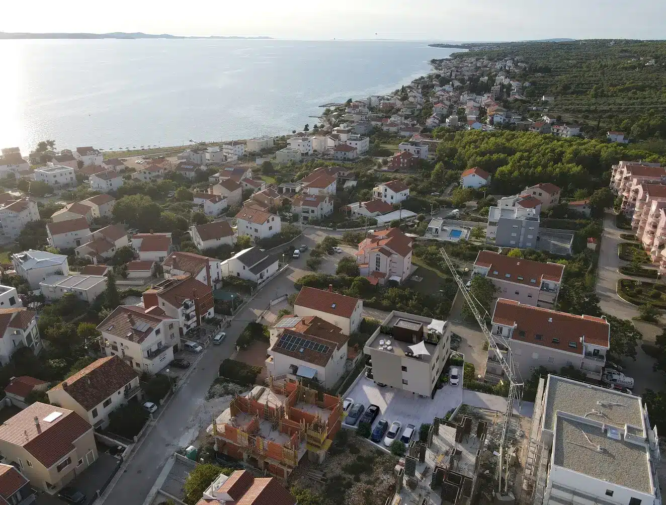 villa eazura zadar diklo kilátás felülnézet