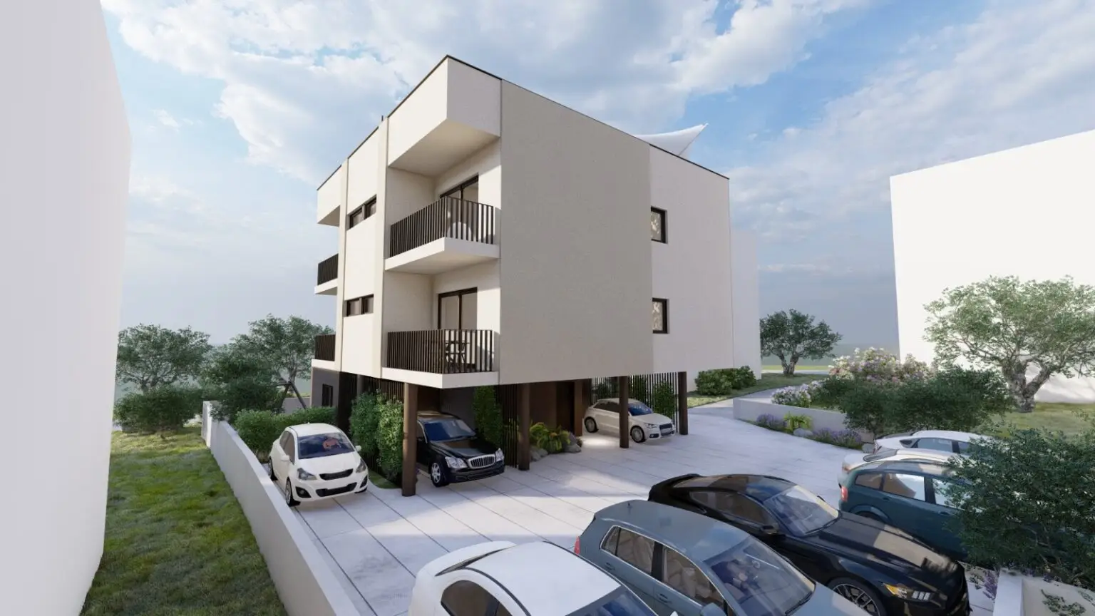 villa eazura látványterv parkoló közeli