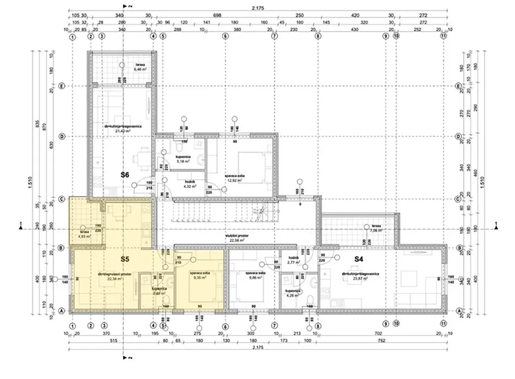villa easpire alaprajz 1. emelet s5 apartman