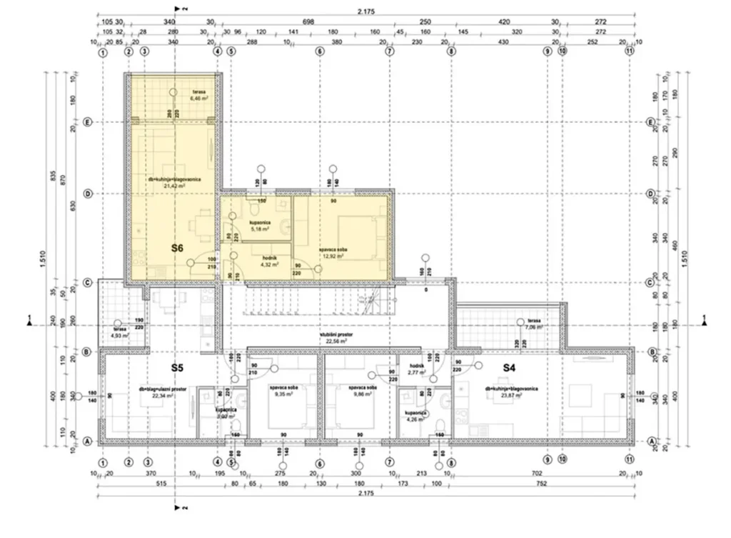 villa easpire alaprajz 1. emelet s6 apartman
