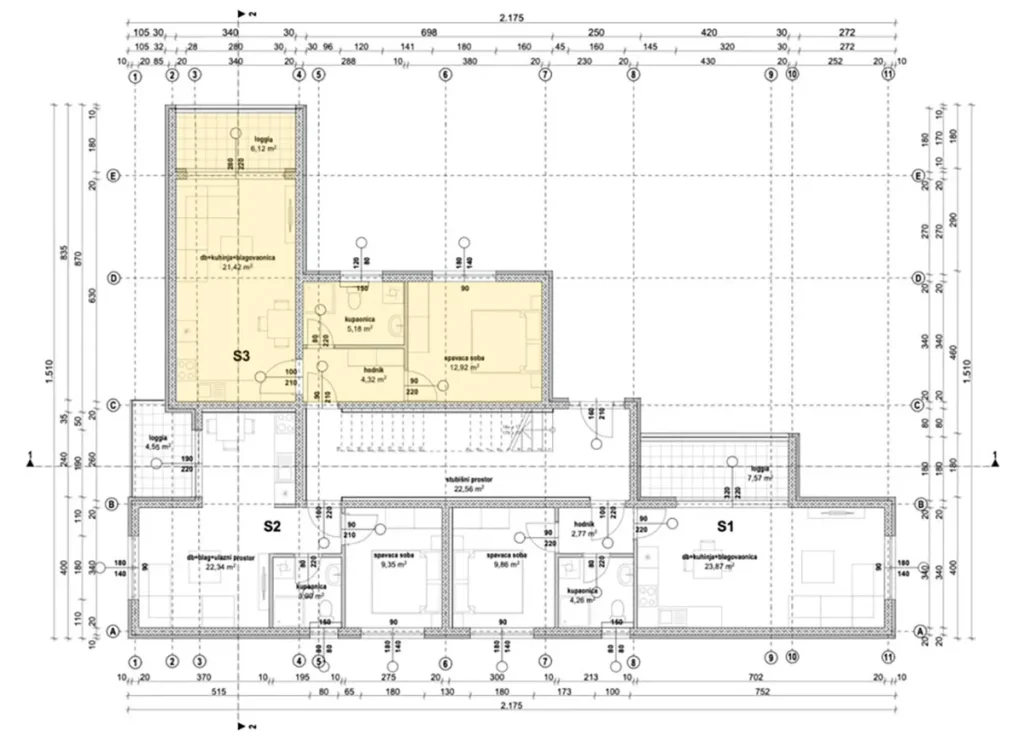 villa easpire alaprajz földszint s3 apartman